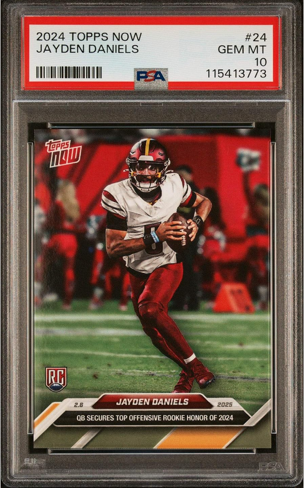 Graded 2024 Topps Now Jayden Daniels #24 Rookie RC Football Card PSA 10 Gem Mint (ONLINE ORDER ONLY)
