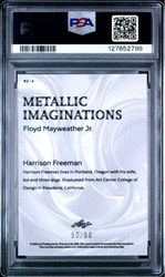 Graded 2025 Leaf Floyd Mayweather Jr #MI4 Metallic Imaginations Series 2 Gold /99 Boxing Card PSA 9 Mint