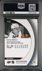 Graded 2023 Upper Deck Allure Connor Bedard #102 Black Rainbow Rookie RC Hockey Card PSA 10 Gem Mint