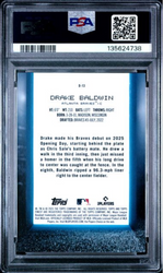 Graded 2025 Topps Finest Drake Baldwin #D13 Debut Green Refractor /75 Rookie RC Baseball Card PSA 10 Gem Mint