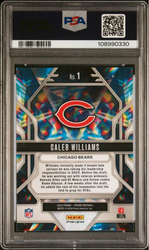 Graded 2024 Panini Prizm Caleb Williams #1 Prizmatic Green Wave Rookie RC Football Card PSA 10 Gem Mint