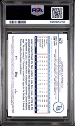 Graded 2024 Topps Junior Caminero #628 Rainbow Foil Rookie RC Baseball Card PSA 10 Gem Mint