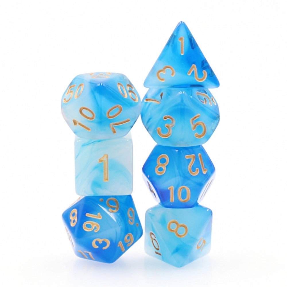 Blue Milky RPG Dice Set (ONLINE ORDER ONLY)