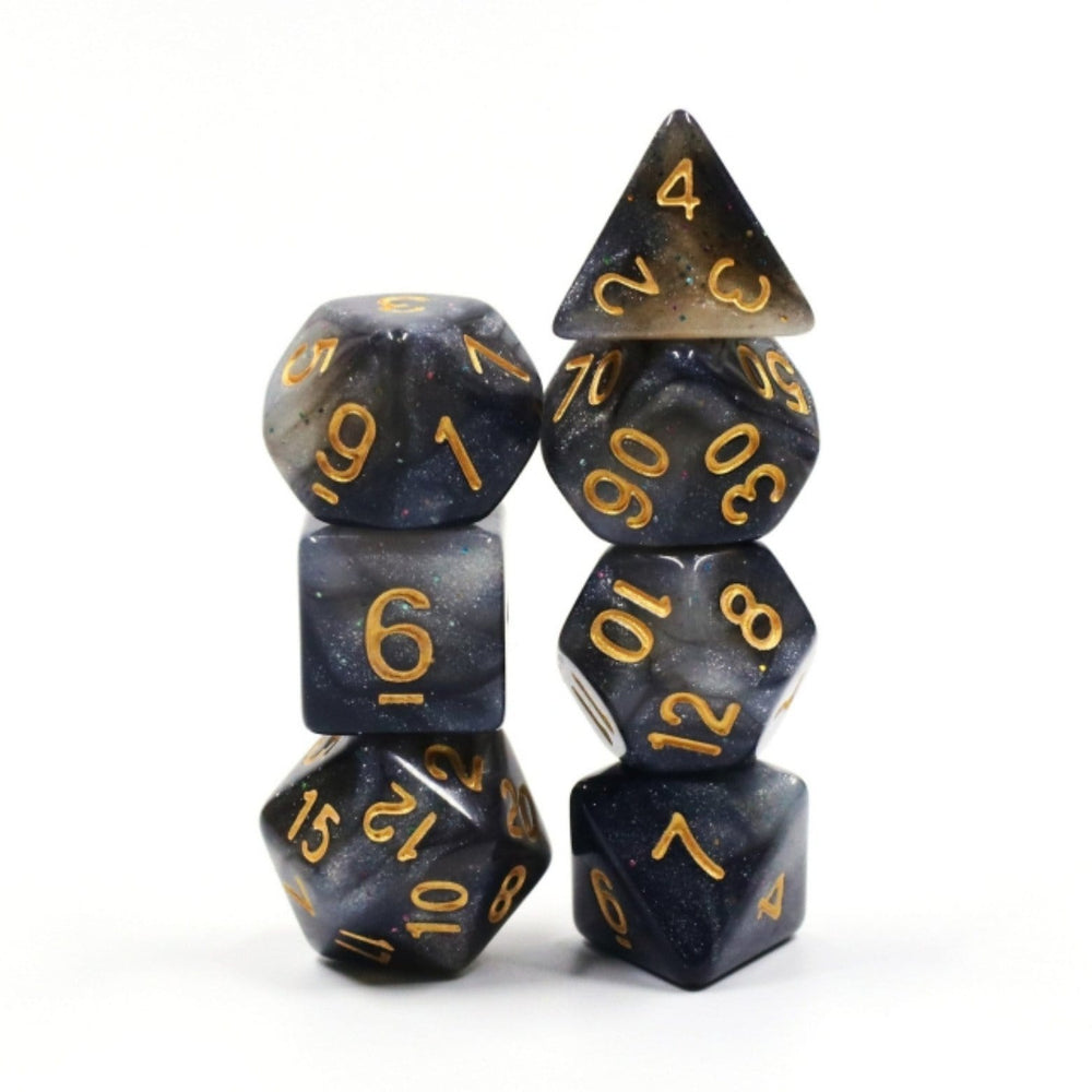 Silver Sparkle RPG Dice Set (ONLINE ORDER ONLY)