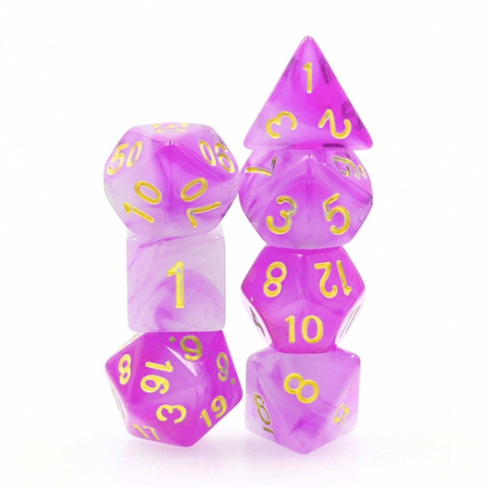 Purple Milky RPG Dice Set (ONLINE ORDER ONLY)