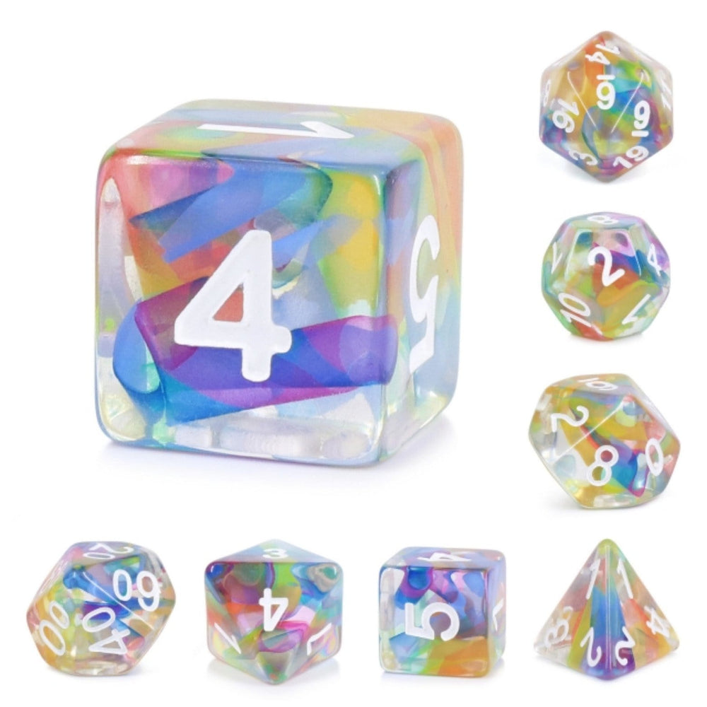Rainbow Ribbon RPG Dice Set (ONLINE ORDER ONLY)