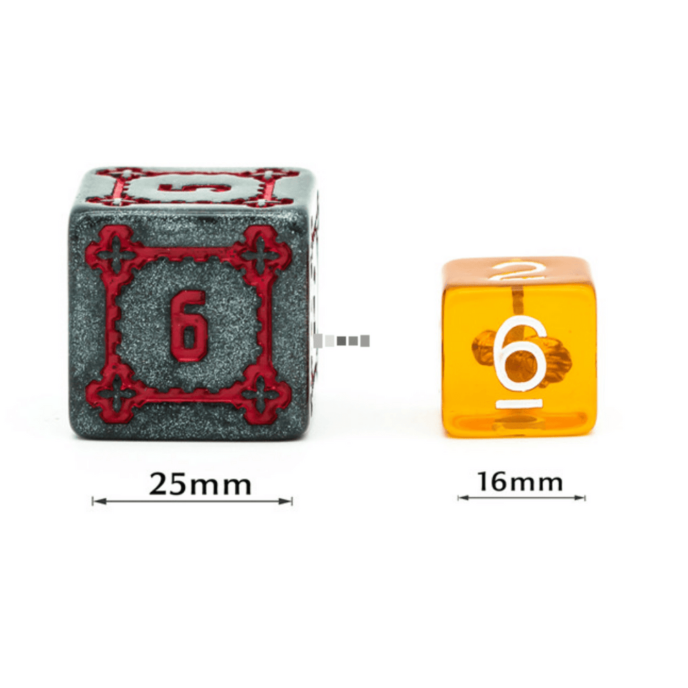 Huge Black Castle Dice Set - 25mm (ONLINE ORDER ONLY)