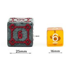 Huge Black Castle Dice Set - 25mm (ONLINE ORDER ONLY)