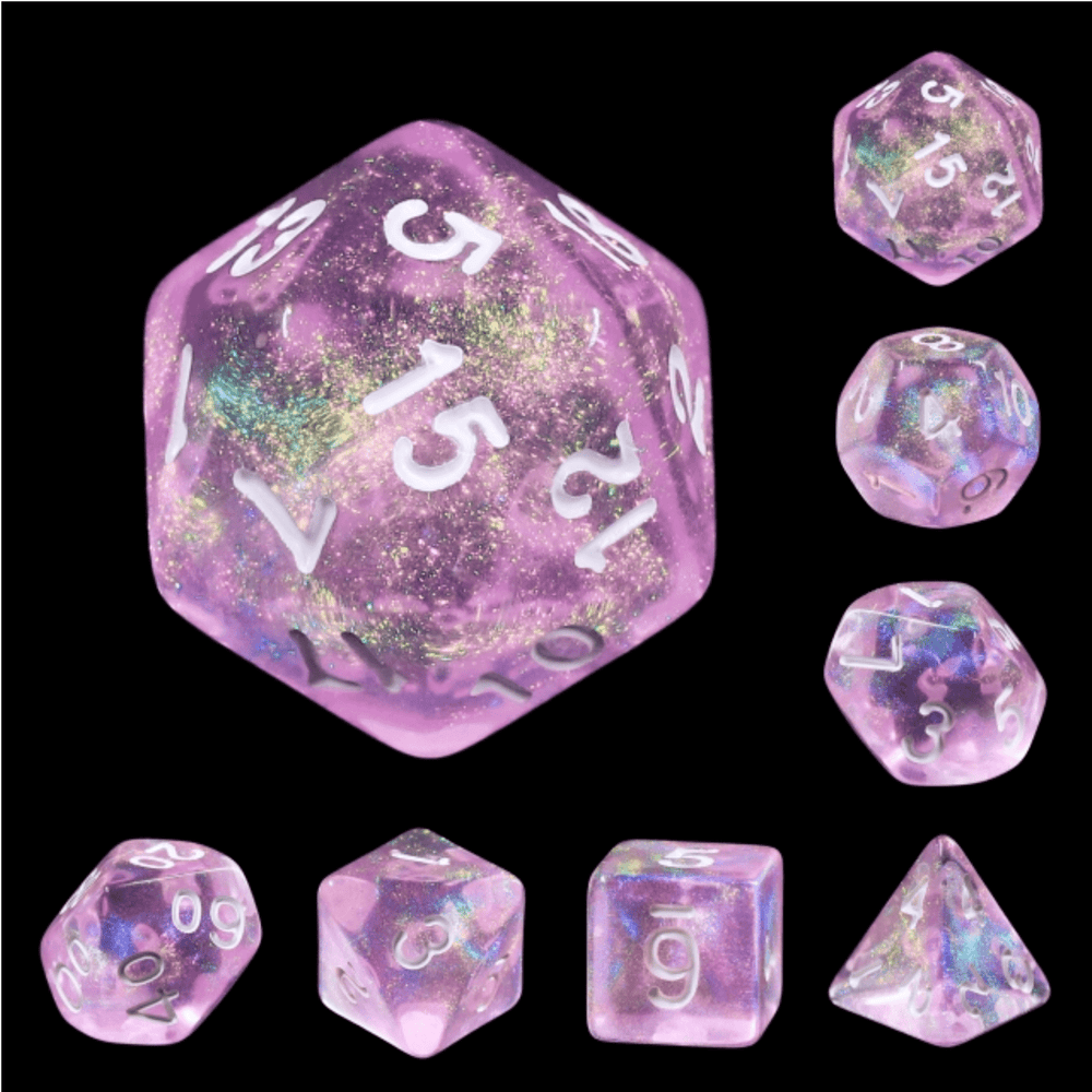 Violet Sparkle RPG Dice Set (ONLINE ORDER ONLY)