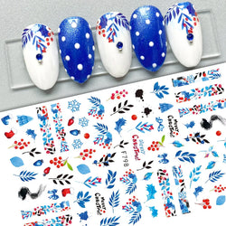 Merry Christmas Penguin Nail Art Sticker 3D Slider Deer Santa Claus Decal New Year Nail Decorations Sticker Manicure Accessories (ONLINE ORDER ONLY)