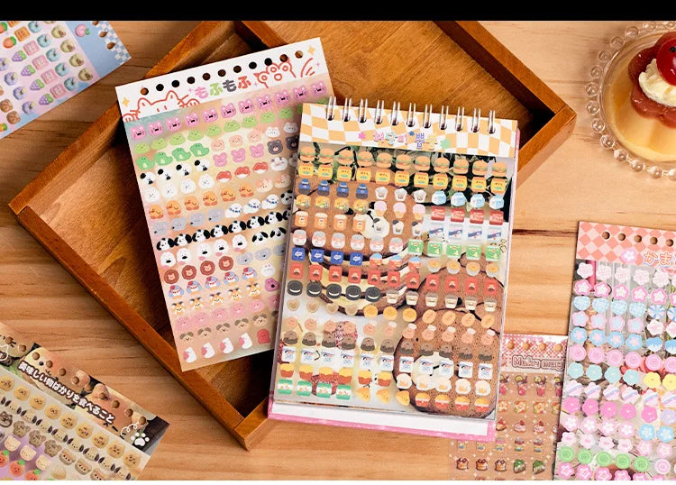 18 Sheets/piece Cute Mini Stickers Decorative Stickers Scrapbooking Laptop DIY Sticker Kids Toy Gift School Stationery (ONLINE ORDER ONLY)