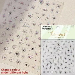 Dreamy Moon Star Cloud Butterfly Starrylight Rhinestone 5D Soft Embossed Relief Nail Art Sticker 3D Decal Decoration Manicure (ONLINE ORDER ONLY)