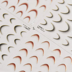 Geometric White Black Red Romantic French Arc Illusion Curve Embossed Relief Self Adhesive Nail Art Stickers 3D Manicure Decals (ONLINE ORDER ONLY)