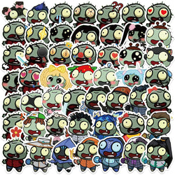 50PCS Cute Zombie Game Stickers for Motorcycle, Car, iPad, Phone, Laptop, Diary (Online Order Only)
