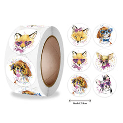 500pcs/roll 1inch Cartoon Animal Children Sticker Label Thank You Cute Toy Game Sticker DIY Gift Sealing Label Decoration 
 (ONLINE ORDER ONLY)