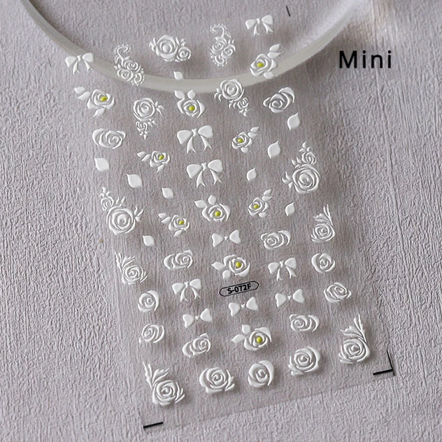 Dreamy Chic Butterfly Flower Bowknot Square Rhinestone Crystal 5D Self Adhesive Nail Art Stickers Fantasy Shiny Manicure Decals (ONLINE ORDER ONLY)
