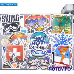 20/30/50Pieces Skiing Stickers Extreme Sport Retro Graffiti Adventure Trip for Phone Luggage Motorcycle Car Bike Laptop Sticker (Online Order Only)
