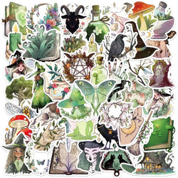 10/30/50PCS Kawaii Forest Witch Decoration Scrapbooking PVC Sticker Aesthetic Korean Stationery School Supplies for Kids (ONLINE ORDER ONLY)