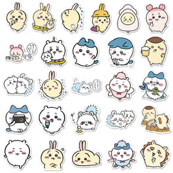 10/30/50/101PCS Chiikawa Stickers Cute Cartoon Sticker DIY Luggage Laptop Phone Guitar Car Bike Skateboard Toy Graffiti Decals (ONLINE ORDER ONLY)