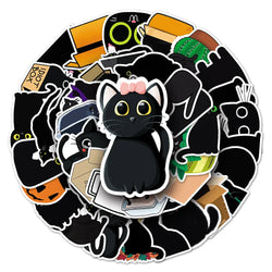 Black Cat Kawaii Stickers Pack for Laptop, Phone, Car, Guitar, Fridge, Suitcase (Online Order Only)