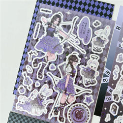 Sweet Cool Campus Girl Series Sticker Scrapbooking DIY Album Decoration Sticker Aesthetic Personalized Kawaii Stationery (ONLINE ORDER ONLY)