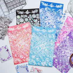 1PCS Kawaii Laser Bubbles Decorative Stickers Diary Idol Photocards DIY Craft Stickers Scrapbooking Stickers Confetti Sticker (Online Order Only)