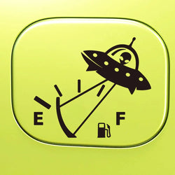 Alien Airship Fuel Tank Cap Sticker for Car Fuel Tank Cap Door Decoration Exterior Accessories Outdoor Stickers PVC Vinyl Decals (ONLINE ORDER ONLY)