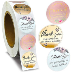 500pcs Thank You For Supporting My Small Business Floral Sticker Gift Packaging Seal Label Scrapbooking Stationery Sticker (ONLINE ORDER ONLY)