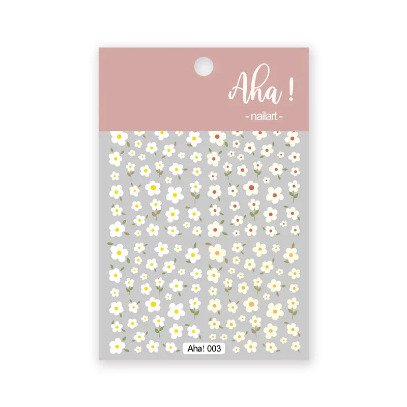 1pc Cute White Cloud Nail Stickers Ultra Thin Nail Art Stickers Self Adhesive Decals Star Moon/Flower/Clouds Kawaii Nail Decals (Online Order Only)