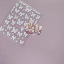 Dreamy Chic Butterfly Flower Bowknot Square Rhinestone Crystal 5D Self Adhesive Nail Art Stickers Fantasy Shiny Manicure Decals (ONLINE ORDER ONLY)
