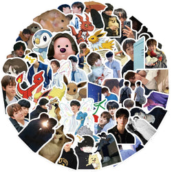 50pcs Cartoon Boy Stickers Cute DIY Decorative Waterproof Stickers For Guitar Computer Phone Desk Water Glass Decals (ONLINE ORDER ONLY)