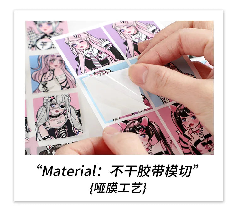 2pcs Ins Korean Style Anime Girl Scrapbooking Stickers Collage Diary Journal DIY Craft Aesthetics Decorative Stickers Stationery (ONLINE ORDER ONLY)