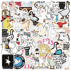 50PCS Cartoon Cute Silly Goose Sticker Decals Toys For Phone Laptop Luggage Skateboard Guitar DIY Graffiti Aesthetic Stickers (ONLINE ORDER ONLY)
