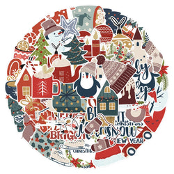 Christmas Santa Claus Cartoon Stickers 10/30/50PCS - DIY Car Bike Luggage Laptop Toy Graffiti (ONLINE ORDER ONLY)