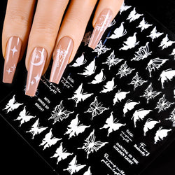 4pcs Roman Letter Design Nail Stickers Golden/Silvery/Black/White Alphabet Design Self Adhesive Decal English Words DIY Manicure (Online Order Only)