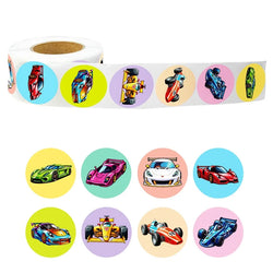 500PCS Cartoon Speed Car Sticky Paper Sticker Labels Thank You Sticker Sealing Stationery Supplies DIY Decoration Scrapbooking (ONLINE ORDER ONLY)