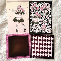 New Cute Cool Sweet Maid Girl Stickers Diary Scrapbooking DIY Album Decoration Sticker Aesthetic Personalized Kawaii Stationery (ONLINE ORDER ONLY)