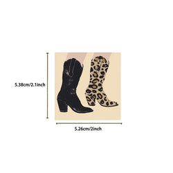 10/30/50PCS Kawaii Leopard Print Sticky PVC Sticker Aesthetic Children's Stationery DIY Decoration Scrapbooking School Supplies (ONLINE ORDER ONLY)