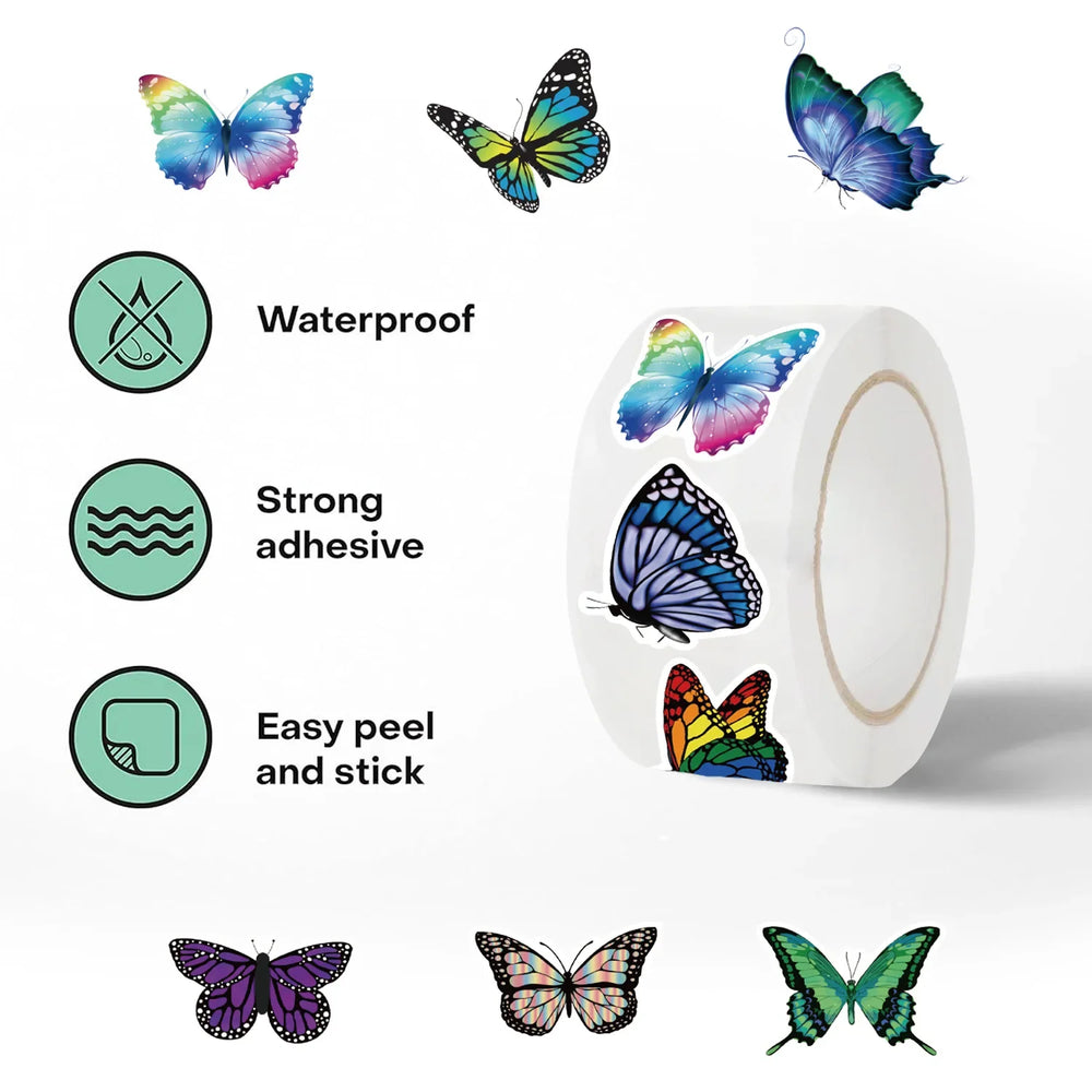 100-500pcs Butterfly Cartoon Graffiti Stickers DIY Phone Guitar Laptop Notebook Suitcase Waterproof Sticker Kids Toy (ONLINE ORDER ONLY)