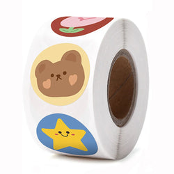 100-500pcs Children's Cartoon Animal Stickers Baby Stickers Kindergarten Inspirational Little Red Flower Reward Stickers (ONLINE ORDER ONLY)