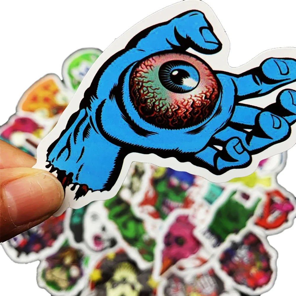 10/30/50PCS Horror Series Skull Zombie Cool Stickers Laptop Guitar Luggage Waterproof Graffiti Sticker Decal Kid Classic Toys (Online Order Only)