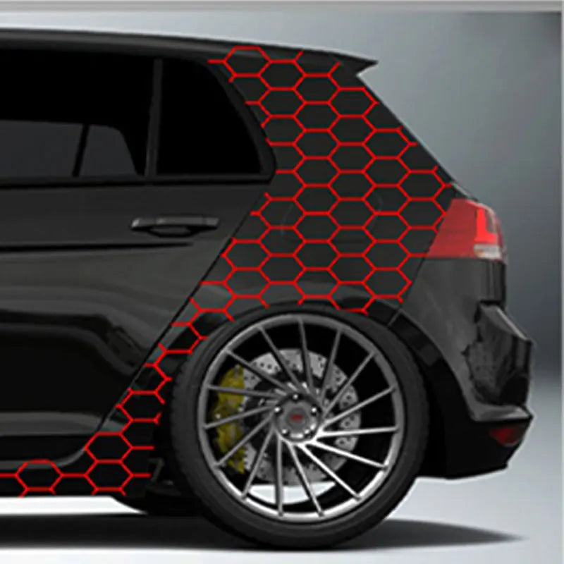 Honeycomb JDM Car Sticker External Accessories Sports Competition Style Decorative Die Cutting PVC Vinyl Decals Fits For Any Car (ONLINE ORDER ONLY)