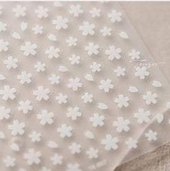 Romantic Cherry Blossom Sakura Flower Petal Leaf Self Adhesive Nail Art Stickers Rhinestone Shiny Flat Petalage Manicure Decals (ONLINE ORDER ONLY)