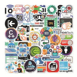 Funny Geek Java Programming Stickers Decals for Laptop, Skateboard, Motorcycle, Car - Waterproof, 10/30/50pcs (Online Order Only)