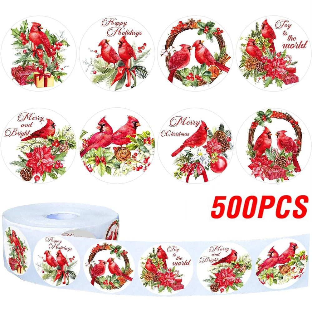 100-500Pcs Christmas Stickers Xmas Labels Stickers Decor Merry Christmas Decorations For Home New Year Gift Stationery stickers (Online Order Only)