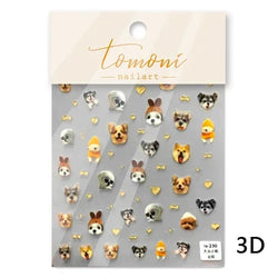 Lovely Dog Cat Animal Bunny 3D Soft Embossed Relief Self Adhesive Nail Art Stickers Cute Pretty Puppy Kitty Star Manicure Decals (ONLINE ORDER ONLY)