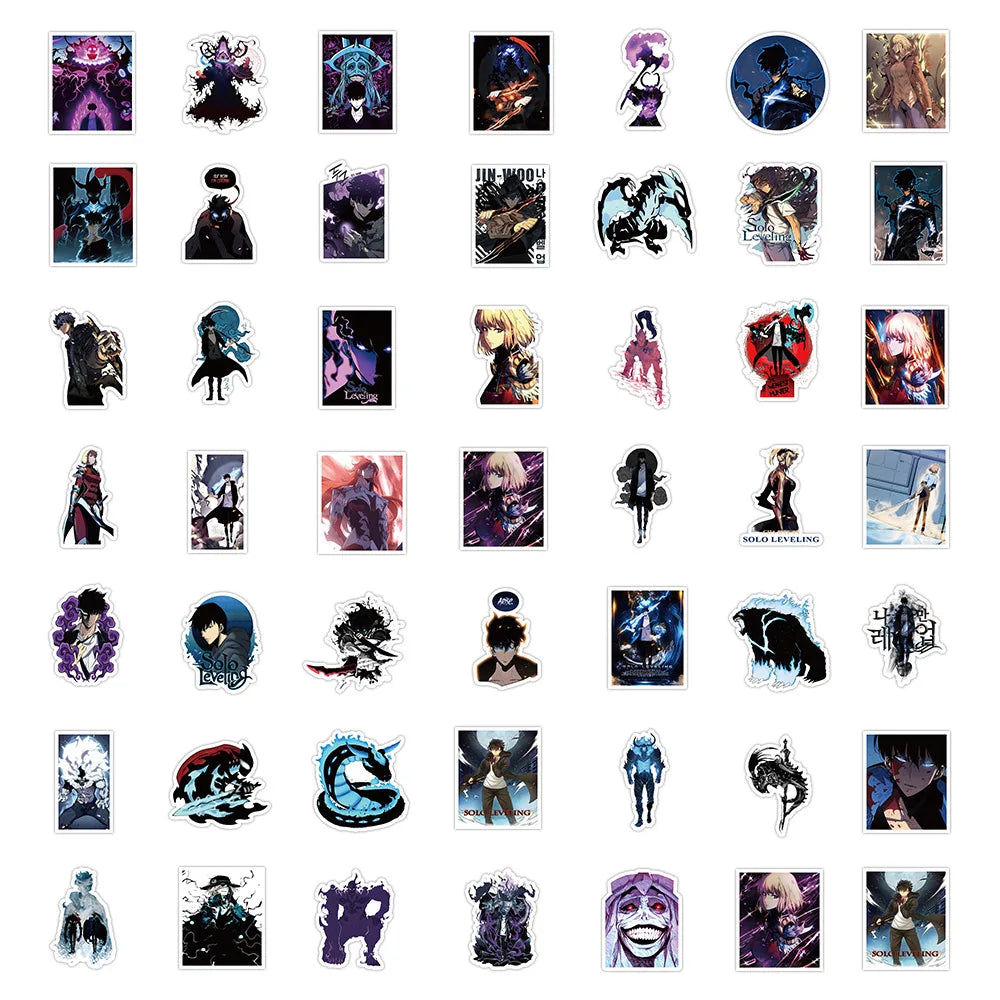 10/30/50PCS Solo Leveling Stickers Animation Graffiti Sticker Laptop Phone Guitar Car Bike Skateboard Decoration Cartoon Decals (ONLINE ORDER ONLY)