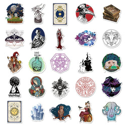 10/30/50ps Cool Gothic Magician Apothecary Sticker Packs (Online Order Only)