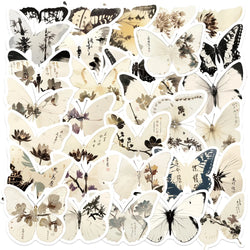 30Pcs Ink Butterfly Graffiti Stickers For Guitar Suitcase Phone Scrapbook DIY Vintage Sticker Craft Supplies (ONLINE ORDER ONLY)