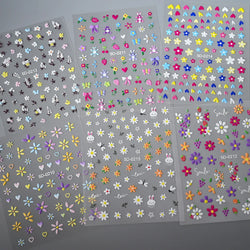 1pc 5D Flower Design Nail Art Stickers Colorful Flowers Nail Art Decals For DIY & Nail Salons Self-Adhesive Nail Art Supplies *^ (ONLINE ORDER ONLY)
